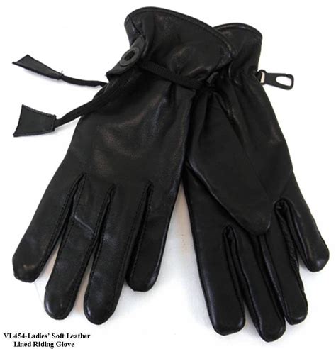 Glove Sizing and Fit Vance VL454 Women's Black Soft Leather Lined Motorcycle Riding Gloves